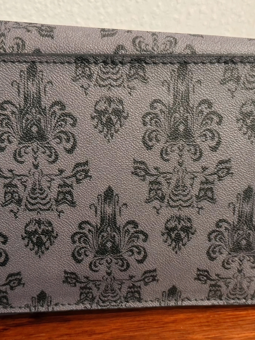 Dooney & Bourke Haunted Mansion Gray Damask Tote with Black Trim - Picture 4 of 4